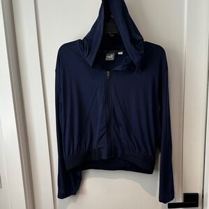 Puma Women's Dark Blue Hooded Jacket